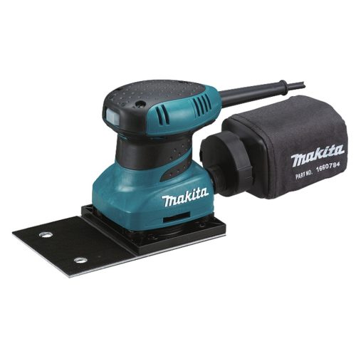 BO4566 Levigatrice Orbitale a Corrente Levigatrice orbitale 200W con pattino rettangolare in alluminio. Levigatrice orbitale 110x164mm con pattino rettangolare in alluminio, 200W e orbita da 1,5mm, velocità di oscillazione molto elevata (fino14.000orb/min), piastra molto sottile ideale per persiane. Cavo alimentazione 2m. Sacchetto raccoglipolvere in dotazione.