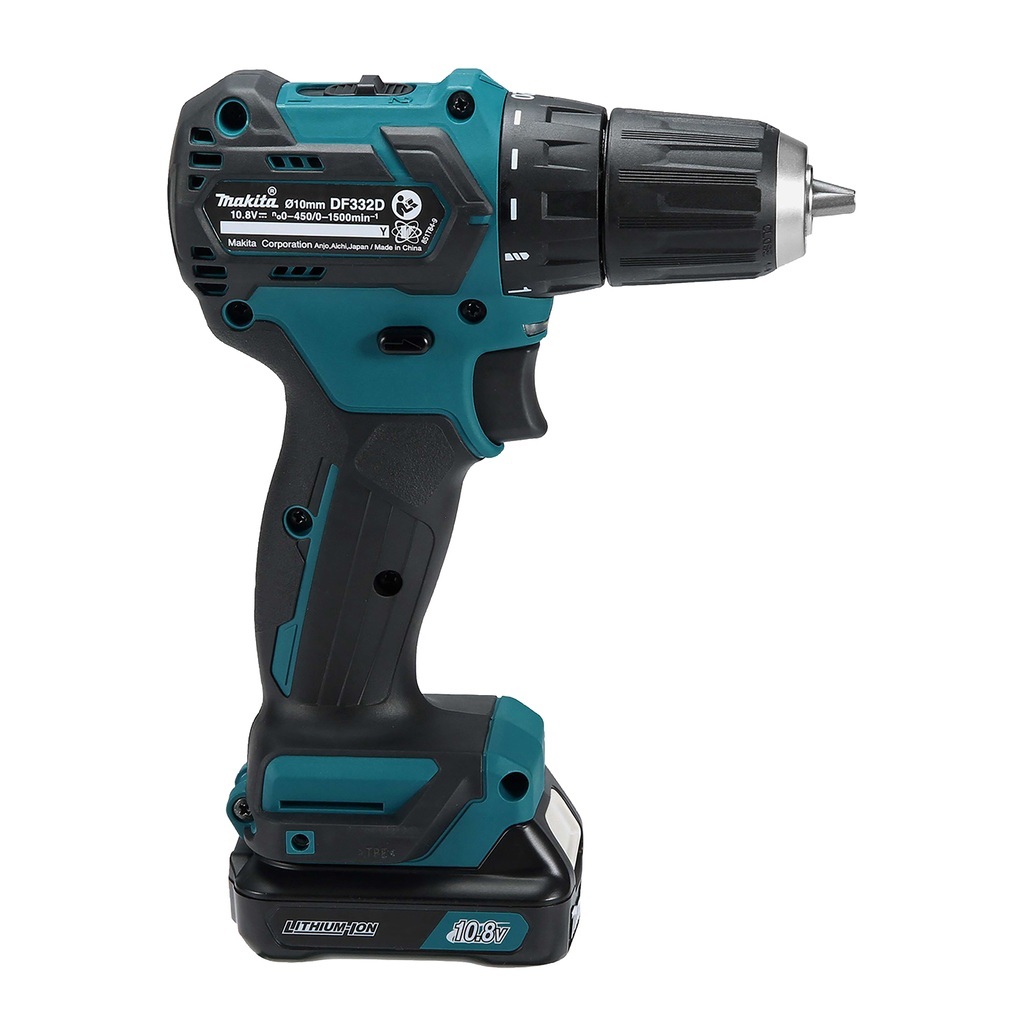 Trapano avvitatore 12Vmax con BL Motor ad alte prestazioni dal design ultra compatto con mandrino autoserrante Ø max 10mm e Impugnatura ergonomica soft-grip. Due velocità meccaniche, velocità variabile e regolazione della frizione in 20 posizioni. Fornito con: 2 batterie 2,0 Ah BL1021B, caricabatterie 30’, valigetta MAKPAC tipo 1 (821549-5).