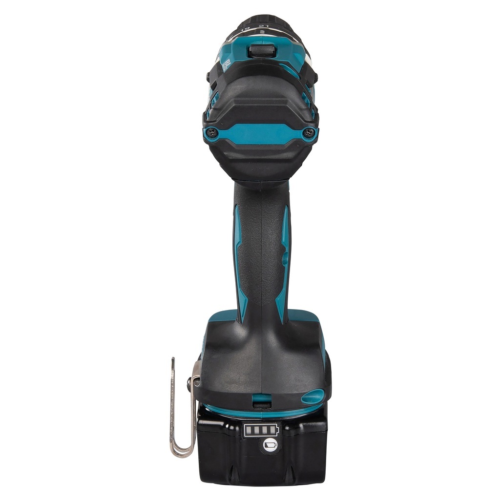 DHP484RT3J – Trapano Avvitatore a Percussione LXT a Batteria Trapano avvitatore c/percussione 18V 13 mm - 54 Nm – BL Trapano avvitatore a percussione 18V efficiente dotato di motore senza spazzole per applicazioni di avvitatura e foratura con o senza l'utilizzo della percussione. Possibilità di impostare due livelli di potenza. Coppia di serraggio massima 54 Nm. Uno strumento versatile per installatori, costruttori e personale di manutenzione. Luce LED integrata. Fornito con 3 batterie 5,0 Ah BL1850B, caricabatterie rapido 45' DC18RC, valigetta MAKPAC tipo 2 (821550-0).