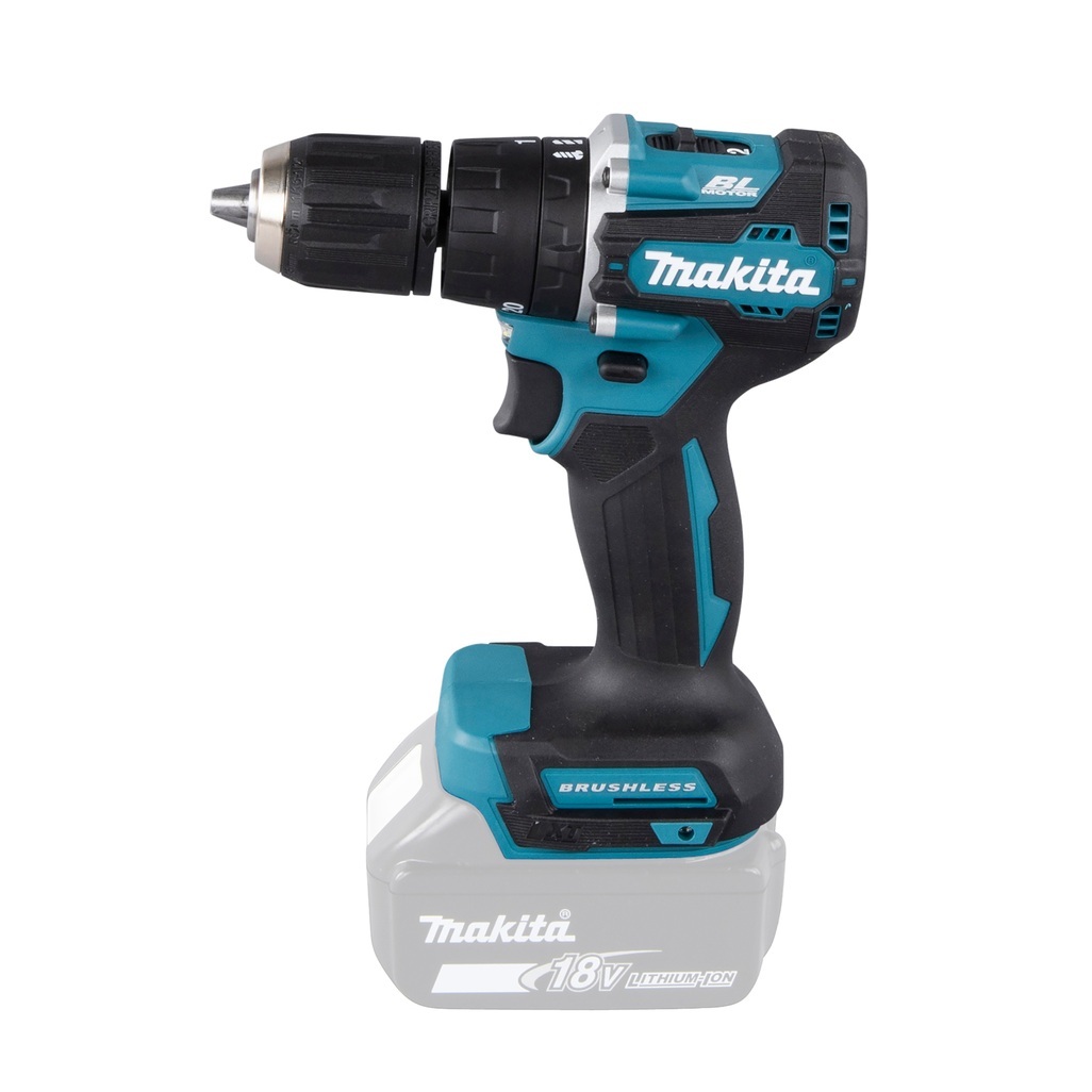 DHP487ZJ – Trapano Avvitatore a Percussione LXT a Batteria Trapano avvitatore c/percussione 18V 13 mm - 40Nm – BL Un trapano avvitatore con percussione LXT® 18V efficiente con motore senza spazzole per applicazioni di avvitatura e foratura con o senza l'utilizzo di percussione. Possibilità di impostare due livelli di potenza. Coppia di serraggio massima 40 Nm. Uno strumento versatile per installatori, costruttori e personale di manutenzione. Luce LED integrata. Fornito senza batterie e caricabatterie. fornito con valigetta MAKPAC.
