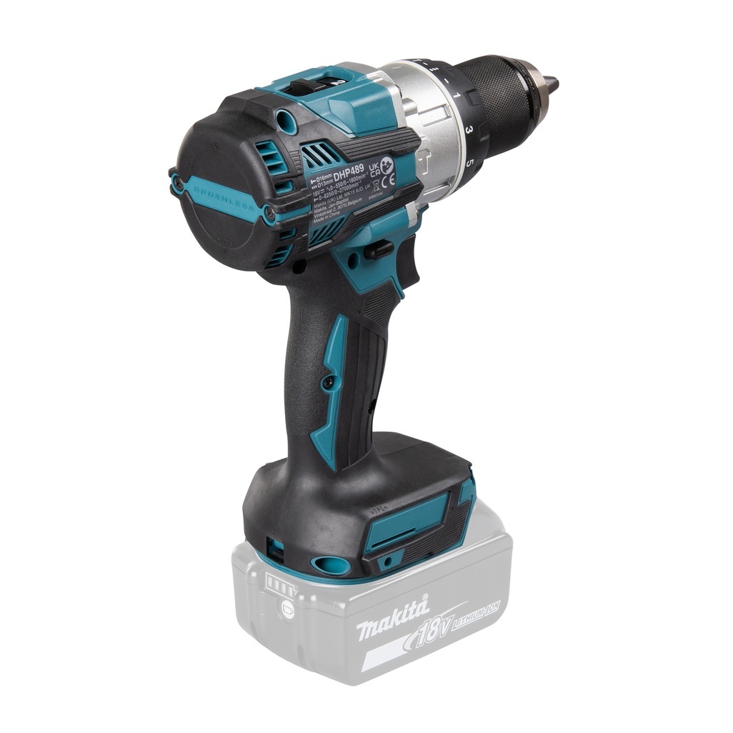 DHP489ZJ – Trapano Avvitatore a Percussione LXT a Batteria Trapano avvitatore c/percussione 18V 13 mm - 73Nm - BL Corpo macchina Questa macchina è stata realizzata per andare a completare una gamma di trapani avvitatori con percussione da oggi ancora più completa e vicina alle esigenze operative professionali.