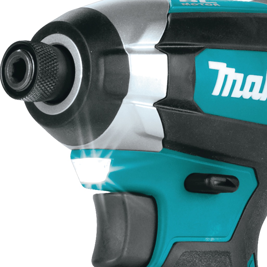 Avvitatore ad impulsi 18V 1/4" 170Nm - BL Avvitatore ad impulsi compatto potente grazie alla sinergia tra il motore brushless e la coppia di serraggio 170Nm ideale per un'ampia gamma di applicazione di serraggi rapidi. Fornito senza batterie e carica batterie. Fornito con valigetta MAKPAC.