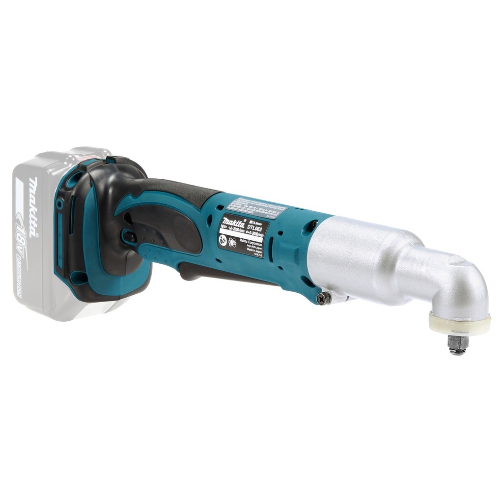 DTL063ZJ – Avvitatore Angolare LXT ad Impulsi a Batteria Avvitatore ad impulsi angolare 18V 3/8" 60Nm Avvitatore ad impulsi angolare, leggero ideale per lavorare in spazi ristretti per coprire una vasta gamma di applicazioni dalla riparazione di autoveicoli all'assemblaggio di prodotti grazie alla velocità variabile. Fornito in valigetta MAKPAC senza batterie e carica batterie.