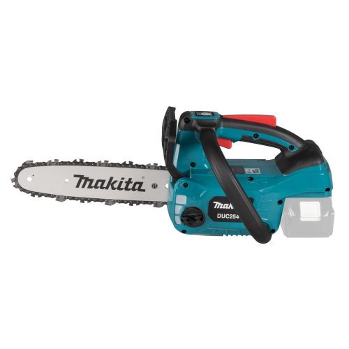 DUC254Z – Elettrosega LXT a Batteria Elettrosega 18V 250 mm BL - Corpo macchina Elettrosega a Batteria ergonimica e maneggevole con barra a rocchetto ha una velocità della catena di 24 m/s. Il sistema XPT permette l'utilizzo in presenza di polvere e gocce d'acqua. ideale per la sramatura e l'abbattimento di piccoli e medi arbusti. Dotato di una barra di guida stretta da 250mm. Fornito senza batterie e caricabatterie.