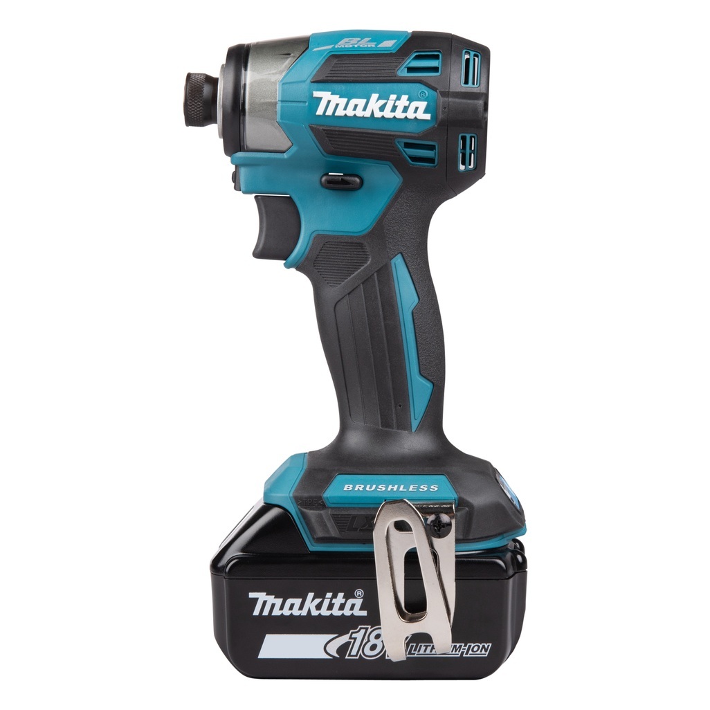 Avvitatore a impulsi 18V 1/4" 180Nm - BL Avvitatore ad impulsi DTD173RTJ LXT® 18V compatto e leggero con attacco 1/4" e motore brushless per alte prestazioni. Compatto e leggero di facile utilizzo con coppia di serraggio max di 180 Nm, adatto per un serraggio veloce. Illuminazione ad anello per ridurre le ombre sul punto di lavoro. Fornito con due batterie 5,0 Ah e caricabatterie. Fornito con valigetta MAKPAC.