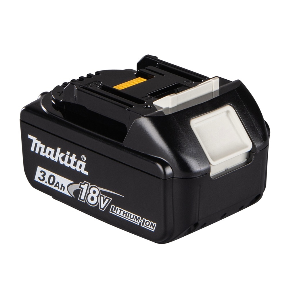 Batteria per utensili Li-ion 18V LXT® Batteria agli ioni di litio da 3,0 Ah con indicatore del livello di carica. Batteria potente per uso generale per utensili Makita LXT® da 18V. Tempo di ricarica ca. 24 minuti con un caricabatterie rapido.