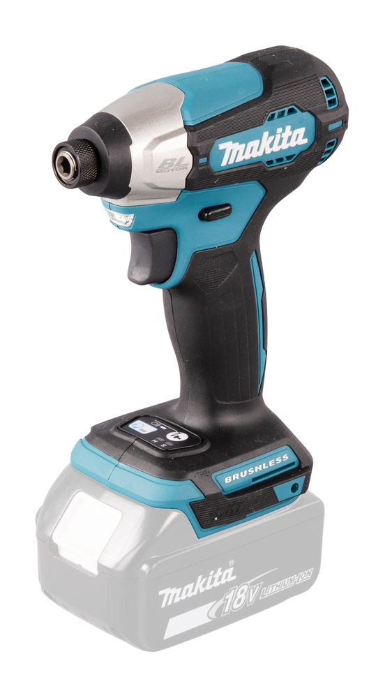 Avvitatore ad impulsi 18V 1/4" 140Nm - BL Avvitatore ad impulsi DTD157ZJ LXT® 18V compatto e leggero con una chiave esagonale con attacco da 1/4" e motore brushless ad alte prestazioni. Compatto con una coppia di serraggio massima di 140 Nm. Funzionamento in 3 modalità: A (Assistita) / Hard / Soft per molteplici applicazioni. Pratica luce a LED per illuminare la zona di lavoro. Fornito senza batterie e caricabatterie. Fornito con valigetta MAKPAC.