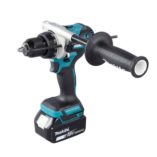 18V • 141 Nm • 0-550/0-2.100 g/min Trapano avvitatore c/percussione 18V 13 mm - 141Nm - BL Trapano avvitatore con percussione 18V efficiente con motore brushless per applicazioni di avvitatura e foratura con o senza l'utilizzo della percussione. Possibilità di impostare due livelli di potenza. Coppia di serraggio massima 141 Nm. Uno strumento versatile per installatori, costruttori e personale di manutenzione. Luce LED integrata. Fornito con due batterie da 5,0Ah e caricabatterie. Fornito con valigetta MAKPAC.