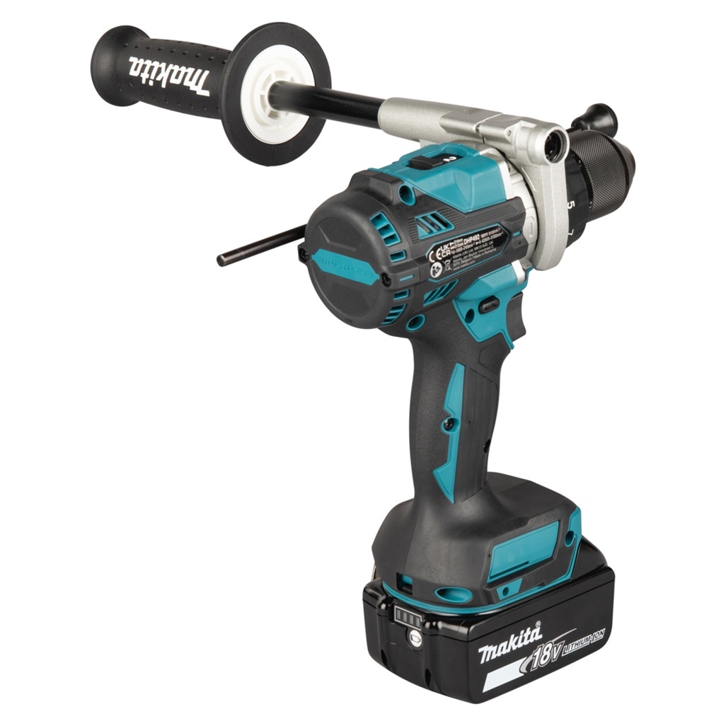 18V • 141 Nm • 0-550/0-2.100 g/min Trapano avvitatore c/percussione 18V 13 mm - 141Nm - BL Trapano avvitatore con percussione 18V efficiente con motore brushless per applicazioni di avvitatura e foratura con o senza l'utilizzo della percussione. Possibilità di impostare due livelli di potenza. Coppia di serraggio massima 141 Nm. Uno strumento versatile per installatori, costruttori e personale di manutenzione. Luce LED integrata. Fornito con due batterie da 5,0Ah e caricabatterie. Fornito con valigetta MAKPAC.