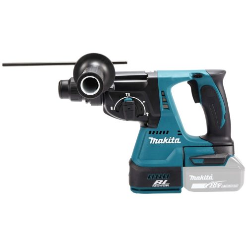 18V • SDS-Plus compatibile • 24mm • 2,0 J Tassellatore 18V SDS-Plus compatibile 24 mm - 3 Funz Tassellatore 18V dotato di motore brushless per alte prestazioni con portapunte ad innesto rapido per punte SDS-Plus compatibili. Energia d'urto di 2,0 J. 3 funzioni: rotazione, percussione, rotazione + percussione. La possibilità di funzione reverse di semplice azionamento permette di utilizzare la macchina in entrambi i sensi nella foratura. Orientamento scalpello in 40 angolazioni. La batteria è collegata all'utensile tramite un supporto in gomma per diminuire le vibrazioni durante l'utilizzo. Il sistema XPT permette l'utilizzo in presenza di polvere e gocce d'acqua. Fornito con 2 batterie da 5,0Ah BL1850B, caricabatterie rapido 45' DC18RC, valigetta makpac tipo 4 (821552-6). Accessori in dotazione: impugnatura laterale, asta di profondità, mandrino a sgancio rapido.