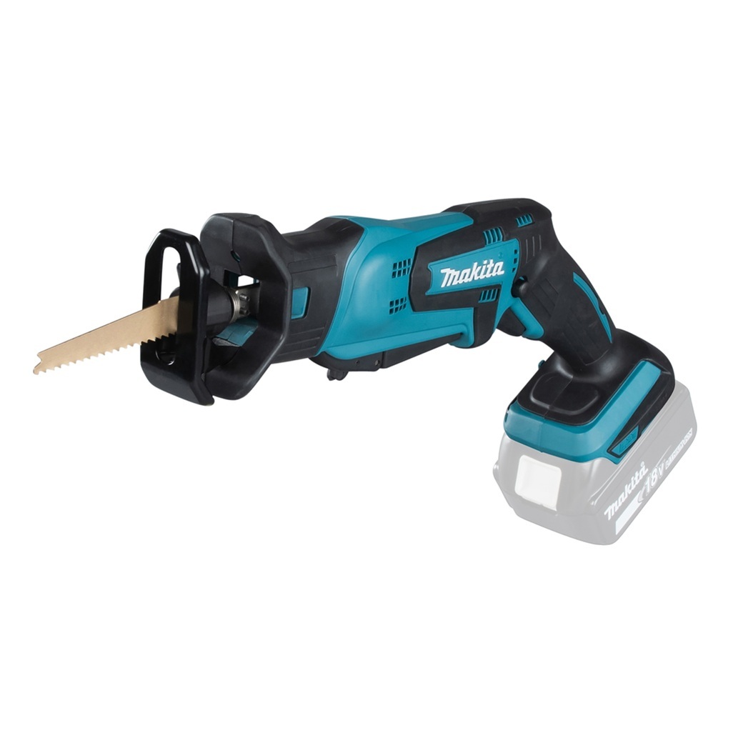 18V • 0 – 3.000 c/min • 20mm Seghetto diritto 18V 13 mm - Corpo macchina Seghetto diritto dal design compatto con motore al alte prestazioni ed impugnatura ergonomica ideale per lavorazioni in luoghi stretti. Sono presenti due interruttori a leva con variatore per regolare la velocità : da 0--3.000 c/min. Luce LED integrata per illuminare la zona di lavoro. Lama ad innesto rapido per un facile cambio della lama. Fornito senza batterie e caricabatterie. Fornito con valigetta makpac. I dotazione 1 lama B-20432 e 1 lama B-20404.