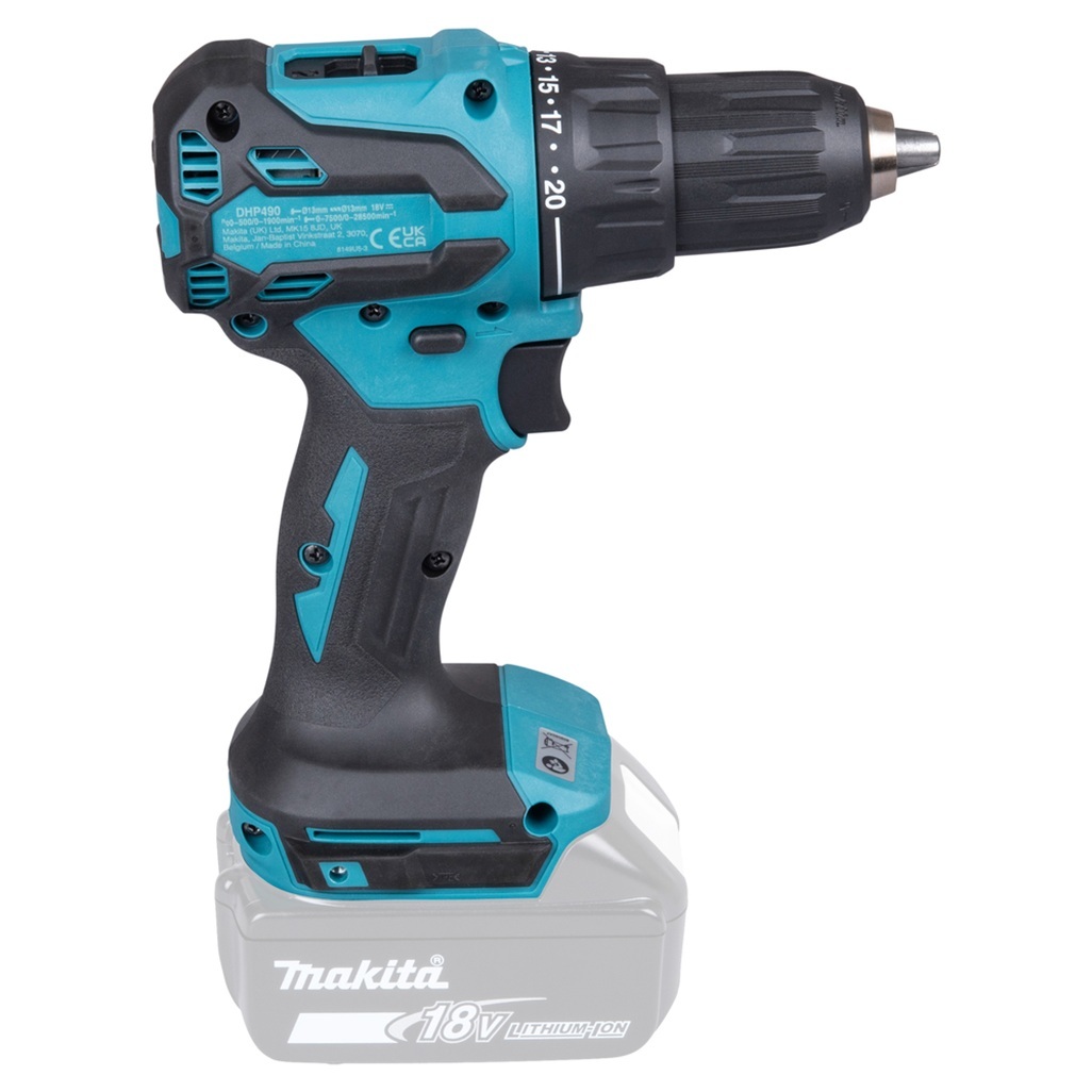 18V • 65Nm • 0-500/0–1.900 g/min Trapano avvitatore c/ percussione 18V 13 mm - 65Nm Trapano avvitatore con percussione 18V efficiente dotato di motore brushless per applicazioni di avvitatura e foratura con o senza l'utilizzo della percussione. Possibilità di impostare due livelli di potenza. Coppia di serraggio massima 65 Nm. Uno strumento versatile per installatori, costruttori e personale di manutenzione. Luce LED integrata. Fornito senza batterie e caricabatterie.