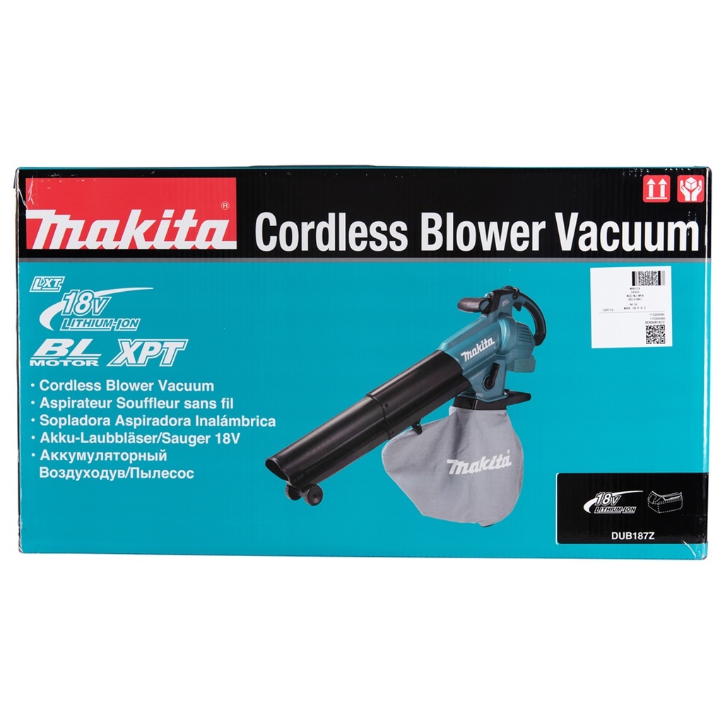 18V • 64 m/s • 4,2 m³/min • 3,3 kPa • 6,1m³/min Soffiatore/Aspiratore LXT®, 18V, 64 m/s, 4,2 m³/minsoffiatore bivalente con funzione di aspirazione e sacco di raccolta: dotato di motore BL da 18V