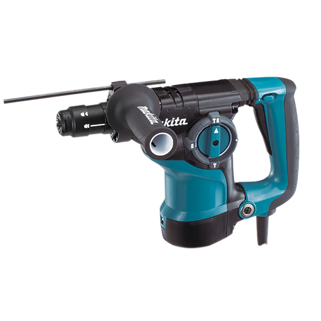 800W • SDS-Plus compatibile • 28mm • 2,9J Tassellatore SDS-Plus compatibile 28mm - 3 Funz. Tassellatore con impugnatura ergonomica dotato di portapunte ad innesto rapido per punte SDS-Plus compatibili. Adatto per foratura e foratura ad impatto. Potenza del motore di 800W e velocità regolabile tra 0 e 1.100 giri/min tramite l' interruttore elettronico. Energia d'urto di 2,9J. 3 funzioni: rotazione, percussione, rotazione + percussione. LED di illuminazione per illuminare la zona di lavoro. E' presente la frizione di sicurezza per la sicurezza dell'operatore durante la lavorazione. Accessori in dotazione: Impugnatura laterale girevole, asta di profondità, mandrino autoserrante, chiave di servizio, valigetta.
